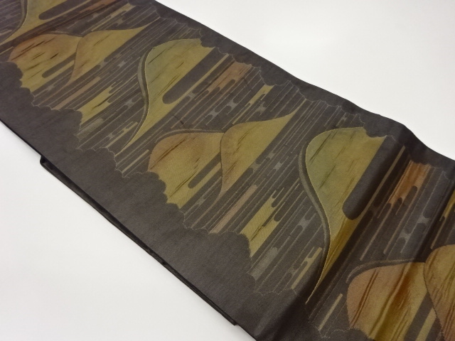 ふくれ織雲にヱ霞・遠山模様織出し名古屋帯